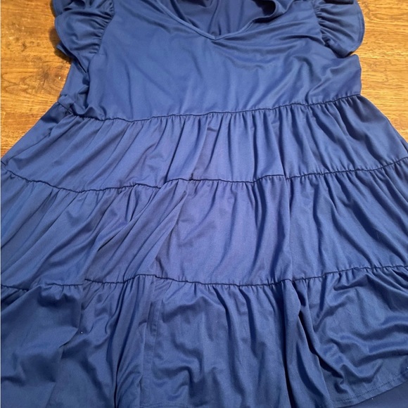 Flowy blue dress 1X -2X new - Picture 4 of 5